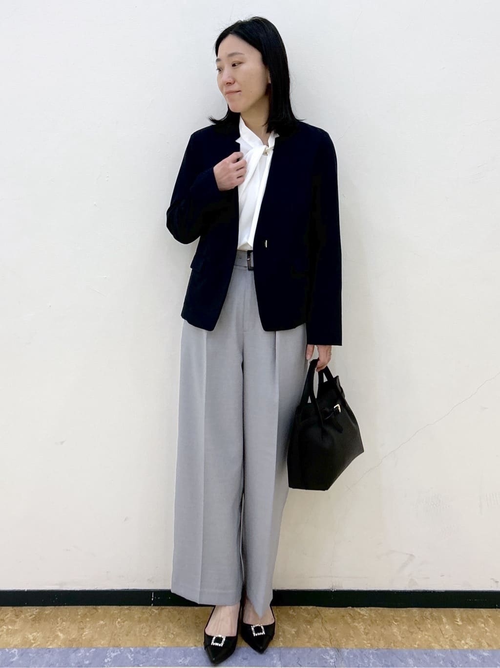 su.さんの「index｜【接触冷感／吸水速乾】ノーカラージャケット／セットアップ対応可《洗える／防シワ／ストレッチ》」を使ったコーディネート