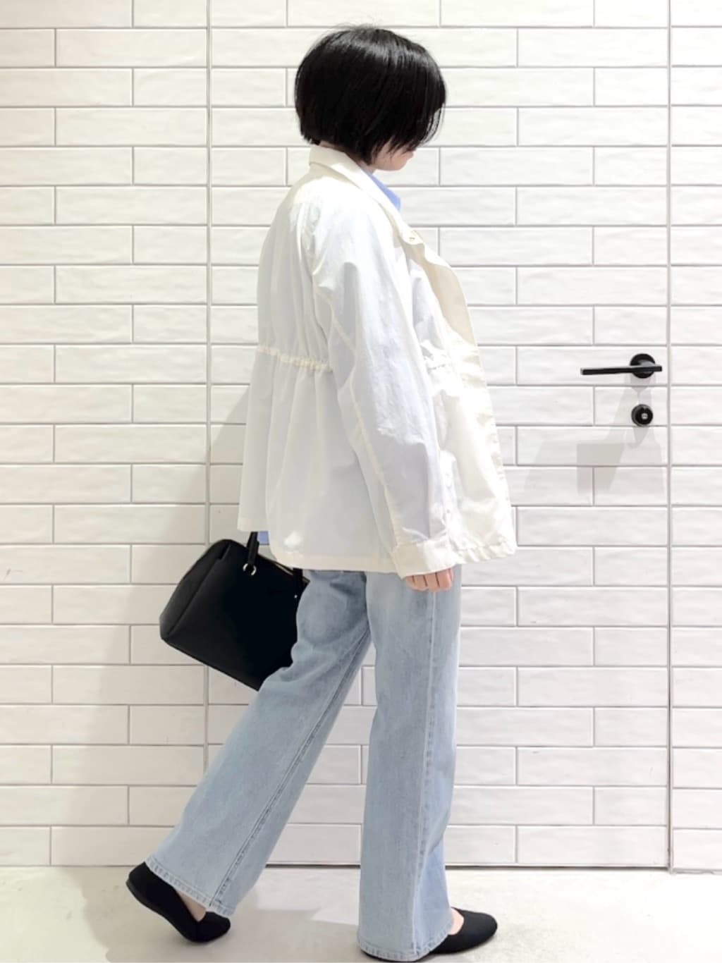 しおりさんの「OPAQUE.CLIP｜撥水スタンドZIPブルゾン【洗濯機OK／UVケア／花粉対応】」を使ったコーディネート