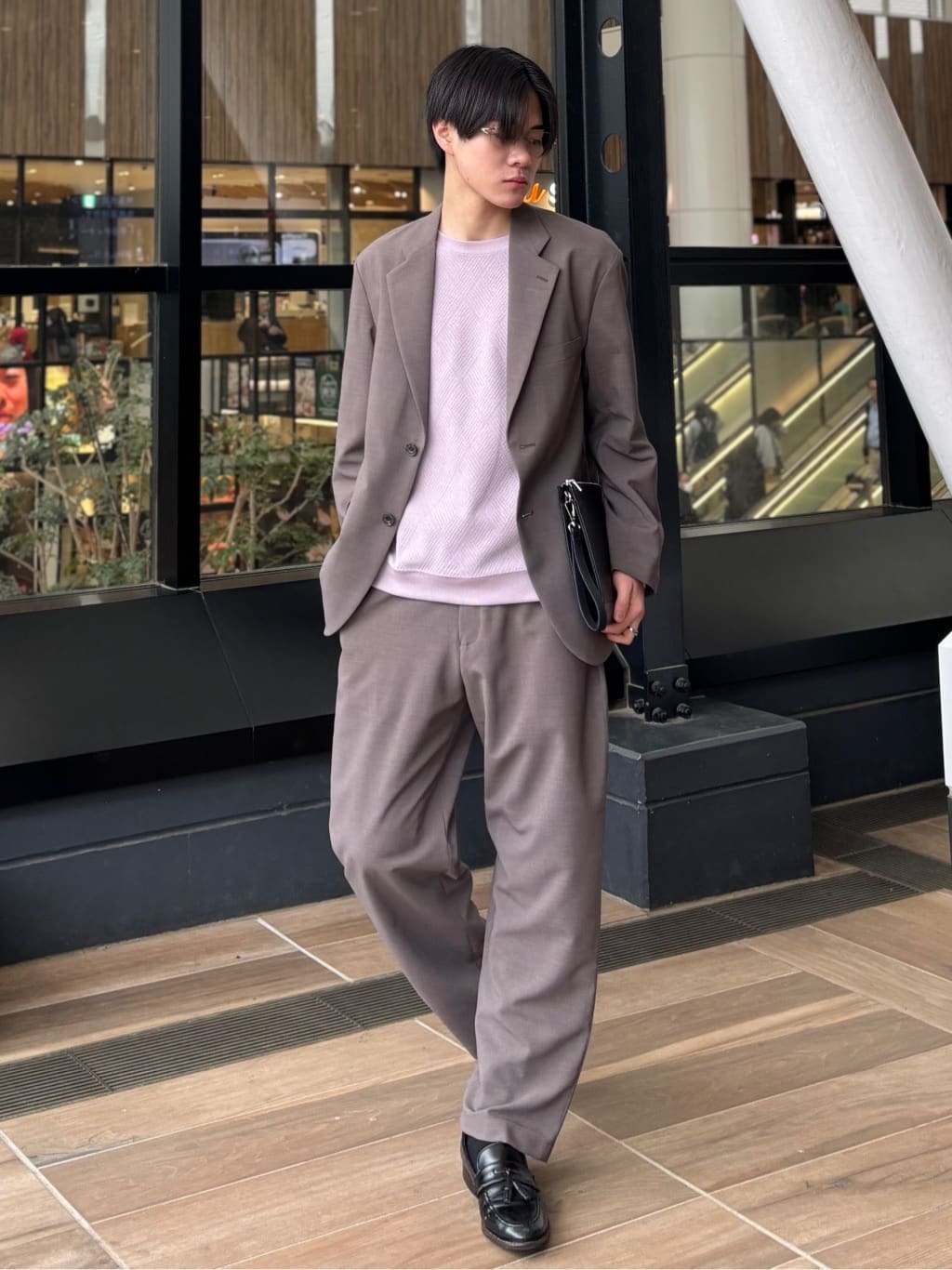 うらしーさんの「THE SHOP TK｜AVANT LINO リラックスジャケット セットアップ可／洗濯機OK」を使ったコーディネート