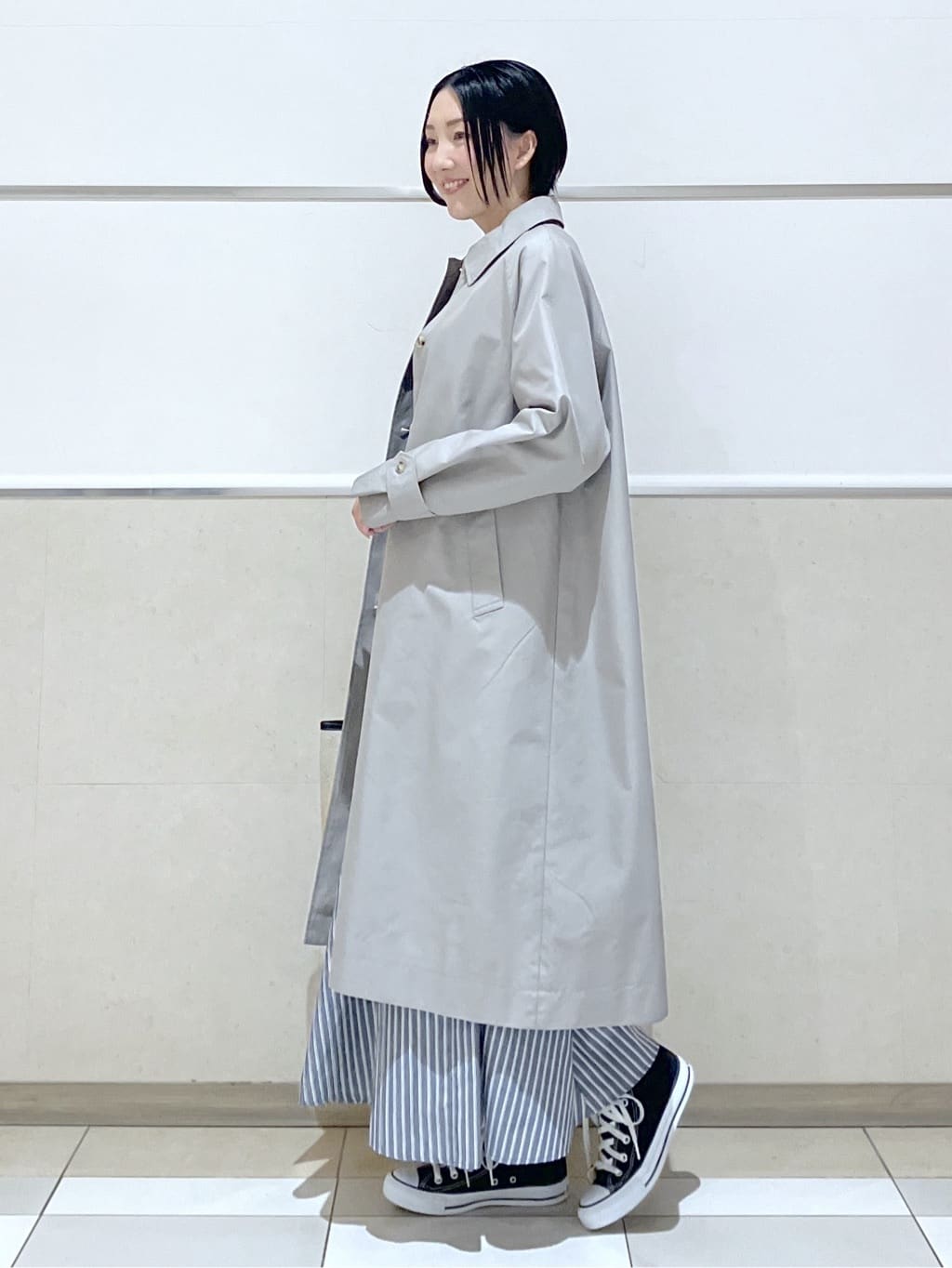 eriko さんの「Dessin｜シャンブレースプリングコート」を使ったコーディネート