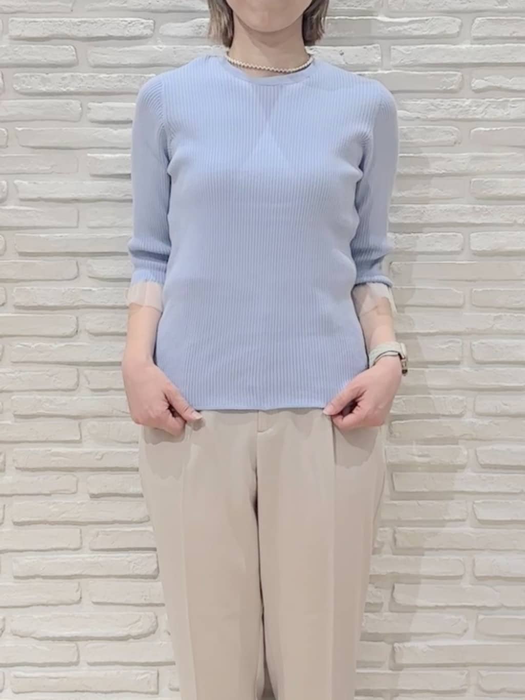 Hana...eさんの「index｜ダブルブレストジャケット／セットアップ対応可【洗える／接触冷感／吸水速乾／防シワ／ストレッチ】」を使ったコーディネート
