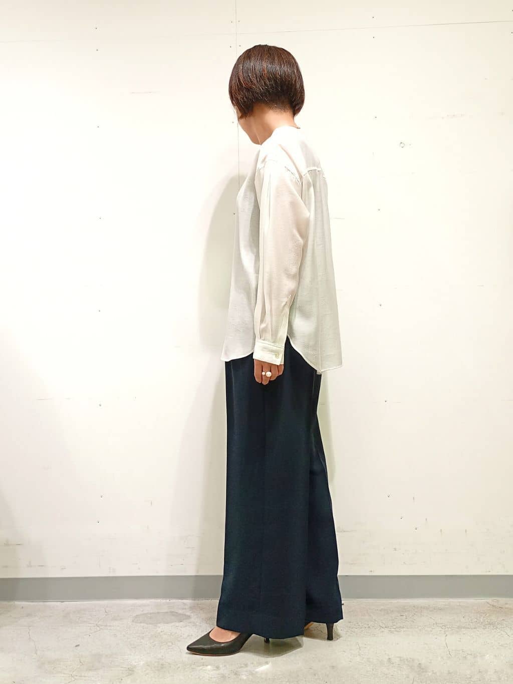 Kさんの「INDIVI｜【2WAY／シアー】バイアスチェック柄＆無地 カシュクールシャツ」を使ったコーディネート