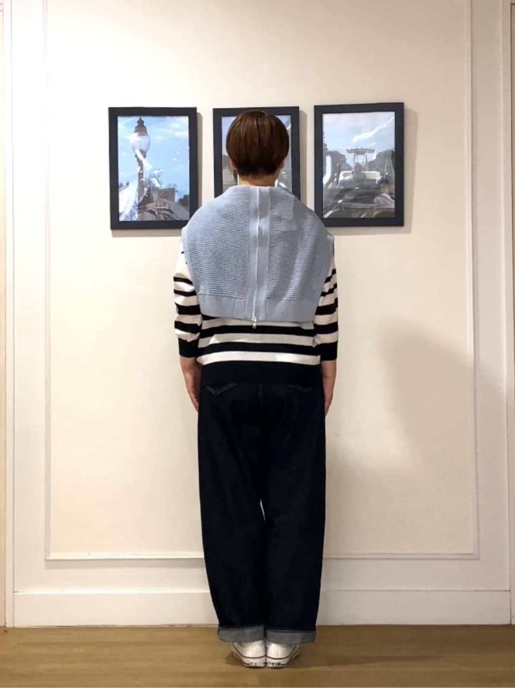 Hiroさんの「Dessin｜【洗える】コットンメッシュニットカーディガン」を使ったコーディネート
