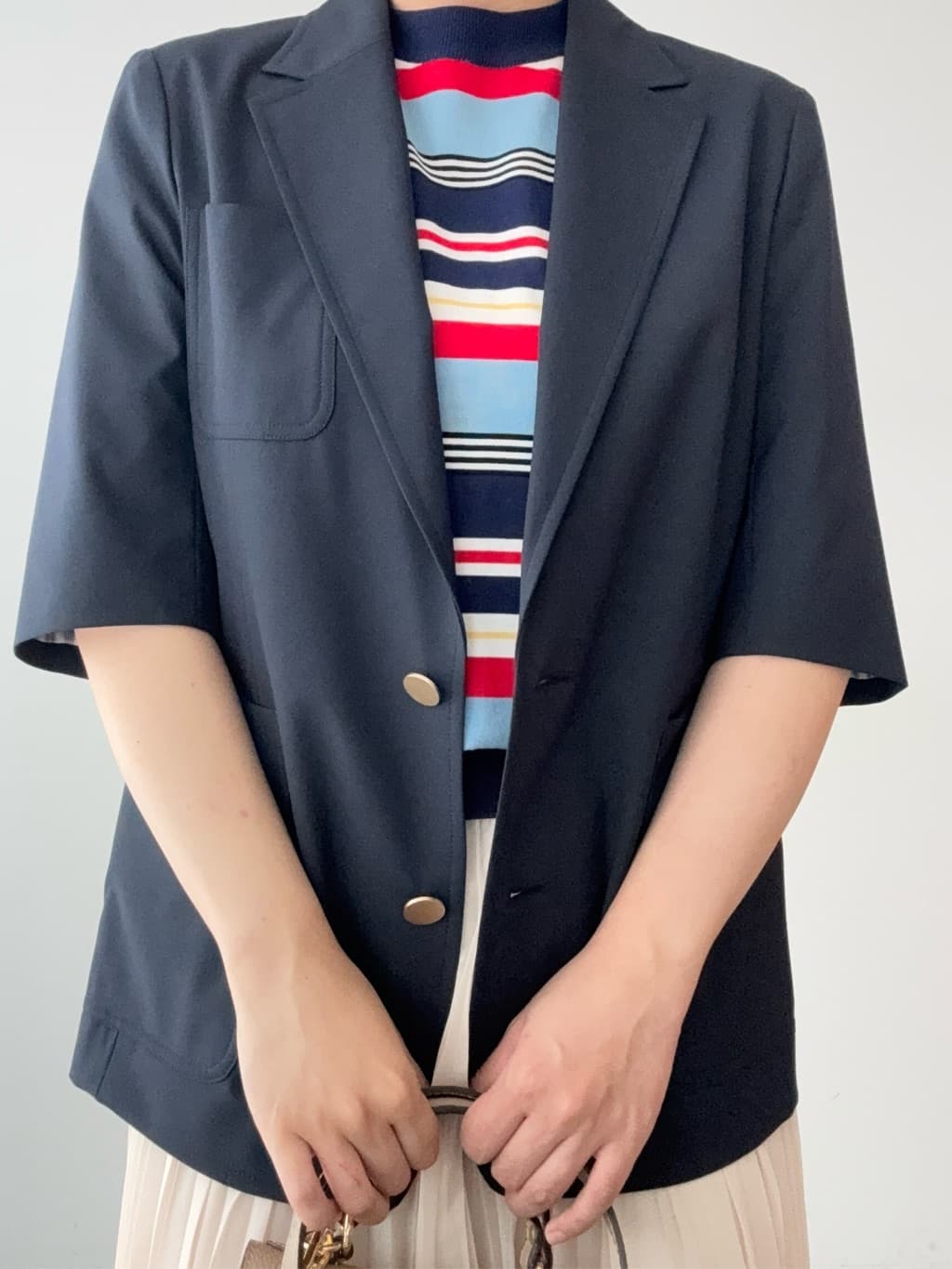 BUNさんの「DRESSTERIOR｜【接触冷感/セットアップ可】 2WAYストレッチスリークオータージャケット」を使ったコーディネート