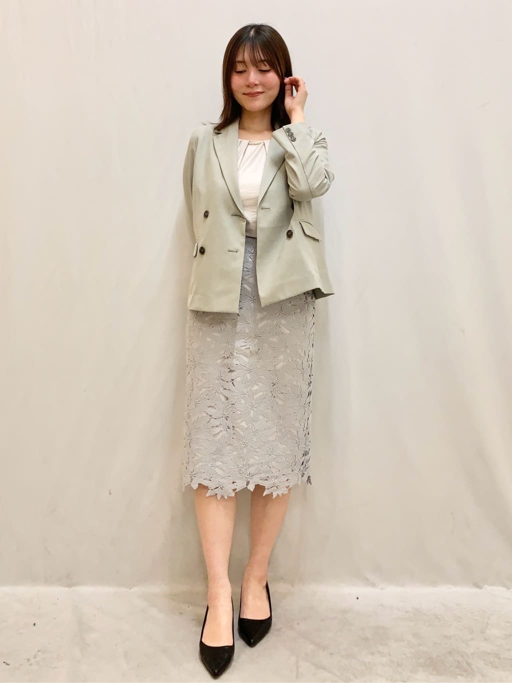kasumiさんの「index｜ダブルブレストジャケット／セットアップ対応可【洗える／接触冷感／吸水速乾／防シワ／ストレッチ】」を使ったコーディネート