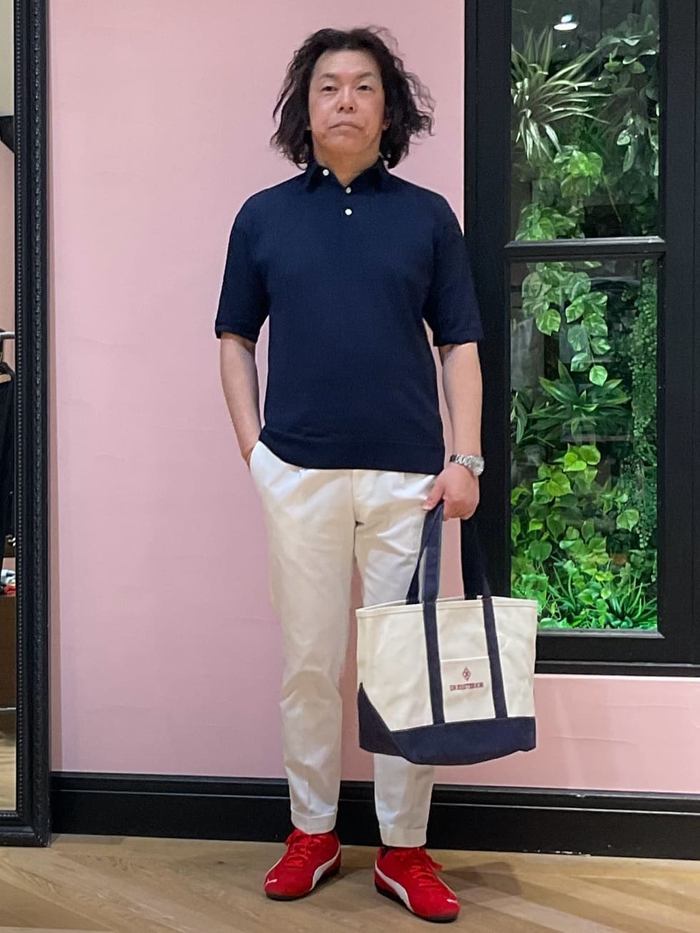 Nagaseさんの「DRESSTERIOR｜【干場義雅&times;DRESSTERIOR/再入荷】ウォッシャブル ニットポロシャツ」を使ったコーディネート
