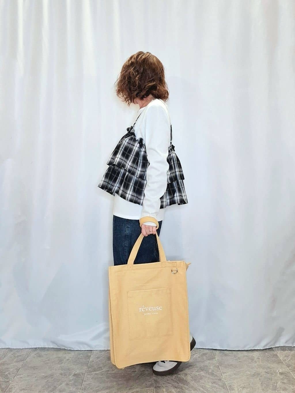 ぬーさんの「SHOO･LA･RUE｜【洗濯機可/S-LL】さらっと快適　麻調ゆるリブブルゾン」を使ったコーディネート