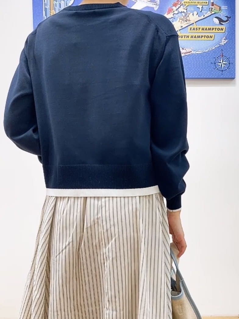 Hamaさんの「Dessin｜【洗える】バイカラーデザインニット」を使ったコーディネート