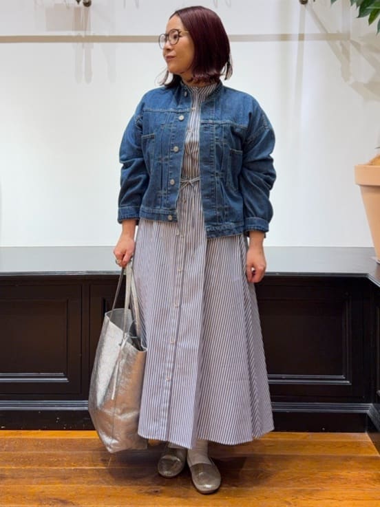 Asamiさんの「DRESSTERIOR｜【ウォッシャブル】ヴィンテージバンドカラーGジャン」を使ったコーディネート