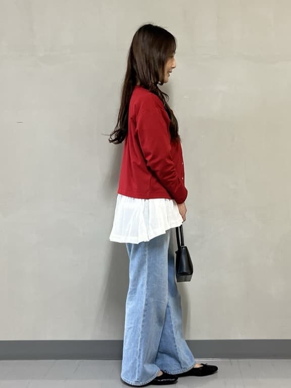 Minaさんの「Dessin｜【洗える】スナップボタンカーディガン」を使ったコーディネート