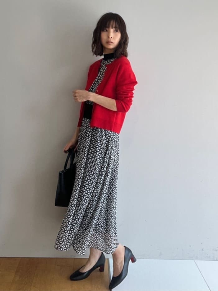 misaさんの「DRESSTERIOR｜【ウォッシャブル】オーバーラップサークル シアーノースリーブドレス」を使ったコーディネート