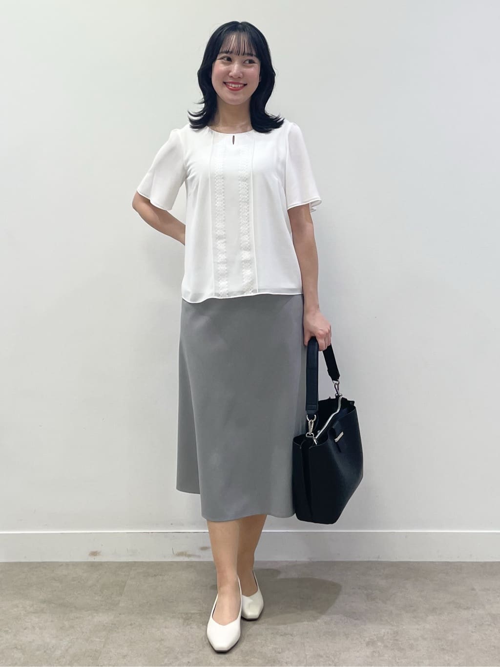 yukariさんの「Reflect｜【UVカット／接触冷感】五分袖シフォンブラウス」を使ったコーディネート