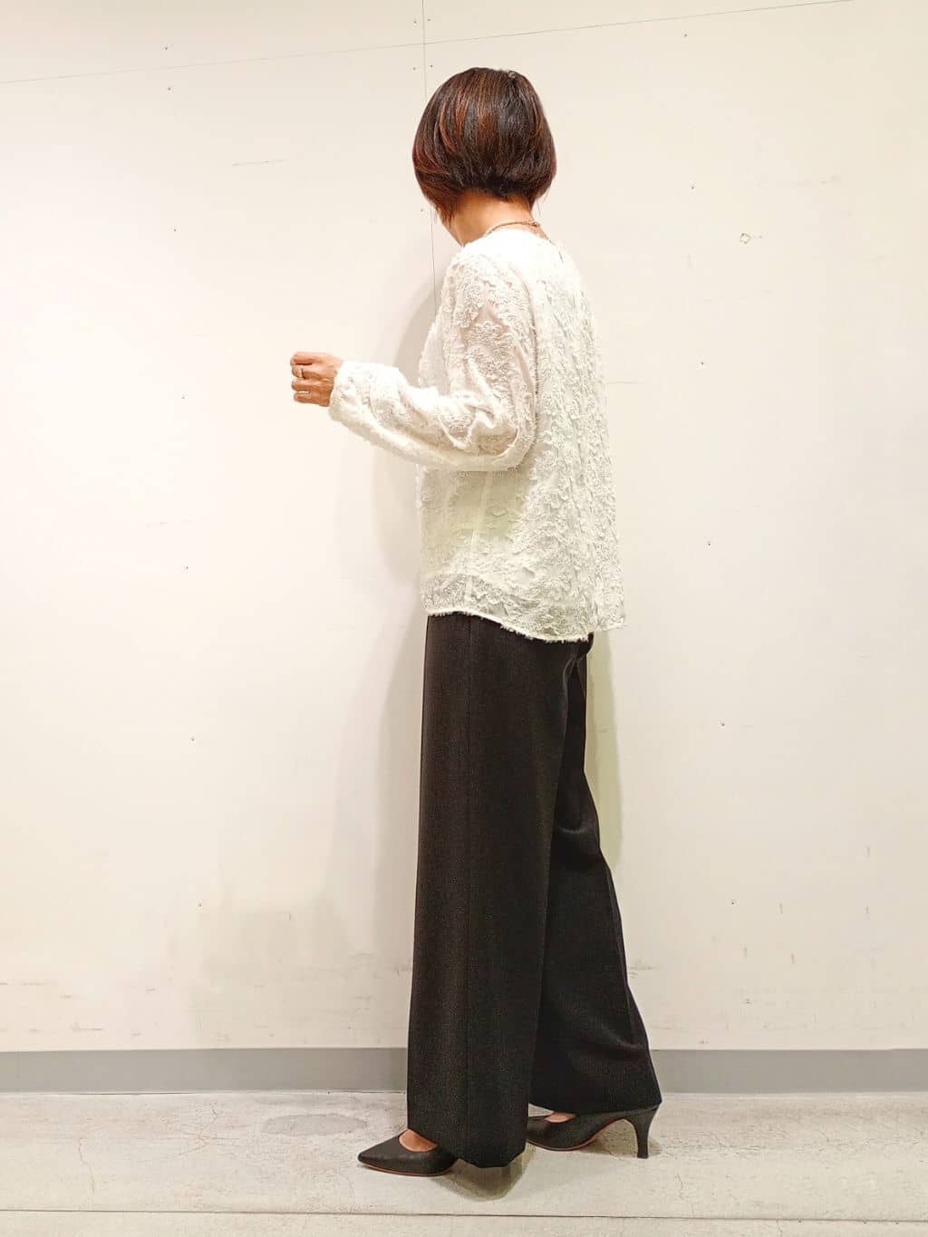 Kさんの「INDIVI｜【通勤スーツ／洗える】ストレッチカラーレスジャケット」を使ったコーディネート