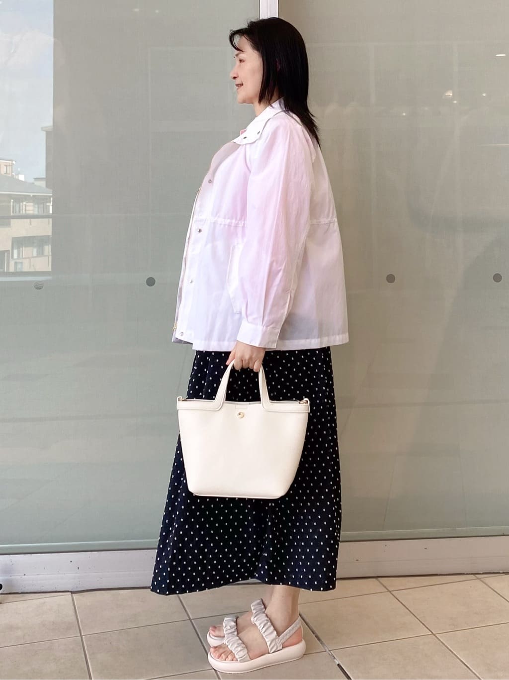 Jeanさんの「OPAQUE.CLIP｜撥水スタンドZIPブルゾン【洗濯機OK／UVケア／花粉対応】」を使ったコーディネート