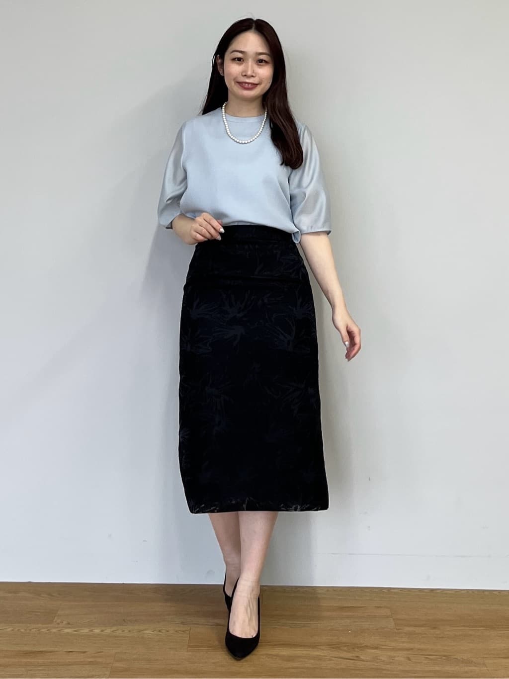 Saekoさんの「COUP DE CHANCE｜【手洗い可／日本製】袖シアーパフスリーブ ブラウス」を使ったコーディネート