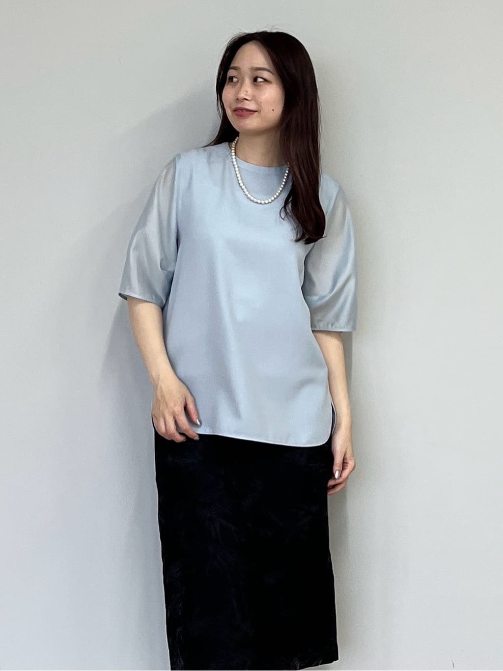 Saekoさんの「COUP DE CHANCE｜【手洗い可／日本製】袖シアーパフスリーブ ブラウス」を使ったコーディネート