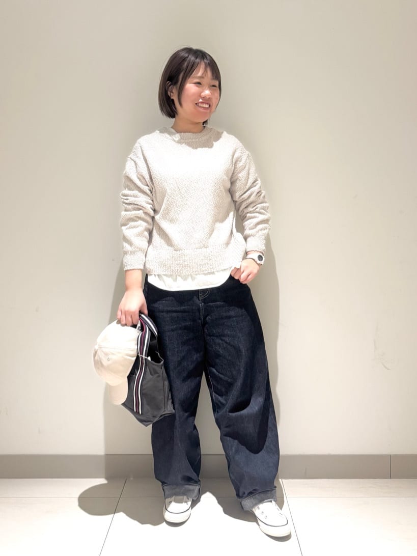 Liriさんの「Dessin｜【洗える】ワイドカーブシルエット12OZデニム」を使ったコーディネート