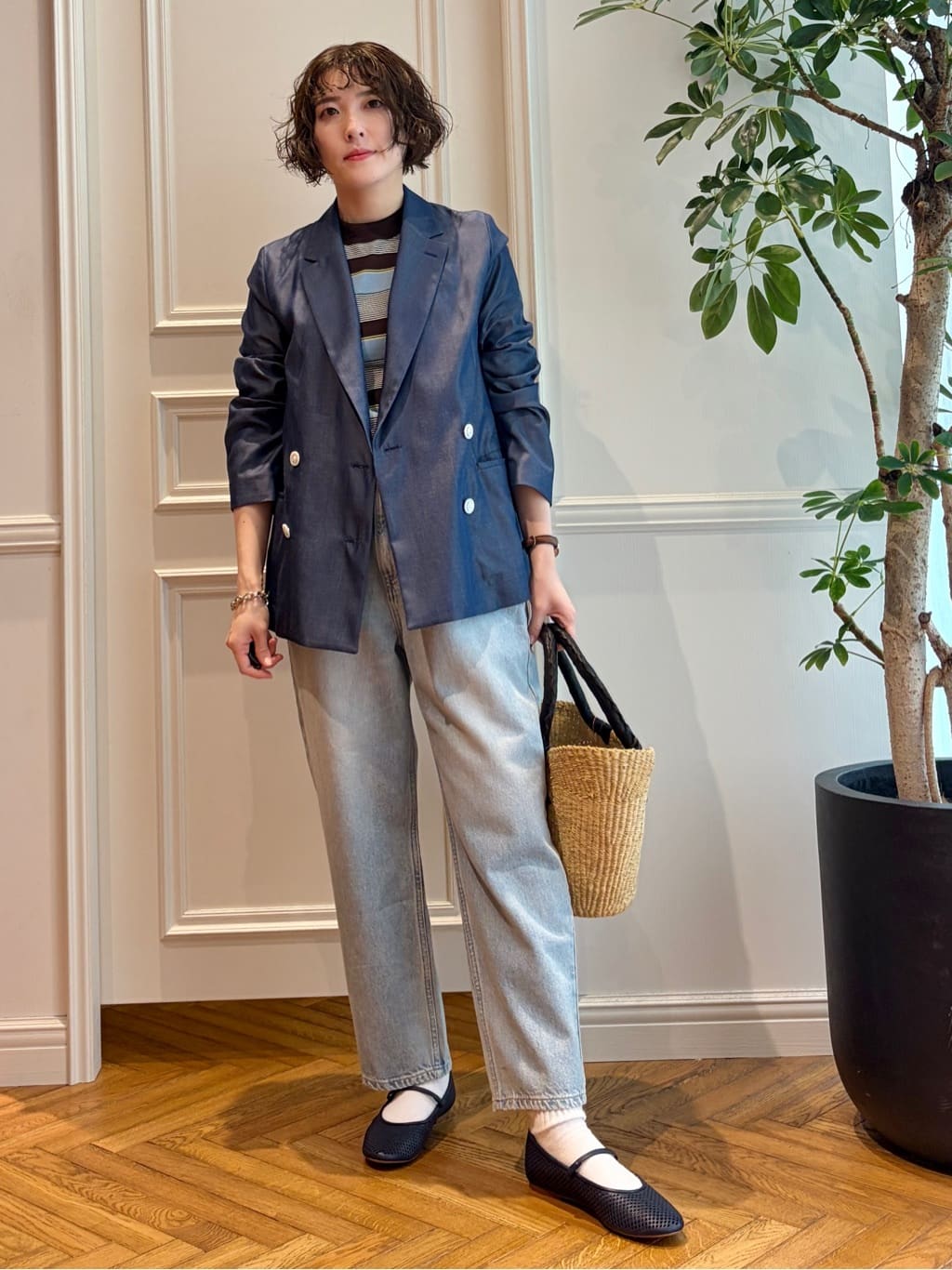 nakaoさんの「DRESSTERIOR｜◆AFRICAN SQUARE（アフリカンスクエア）ブルキナバスケット」を使ったコーディネート