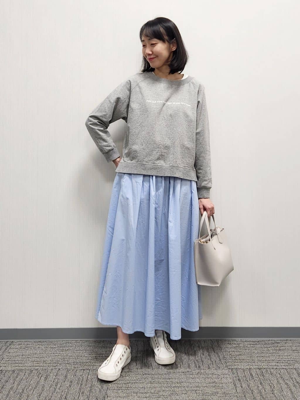 naraさんの「Dessin｜【洗える】ラグラン切り替えミニロゴカットソー」を使ったコーディネート