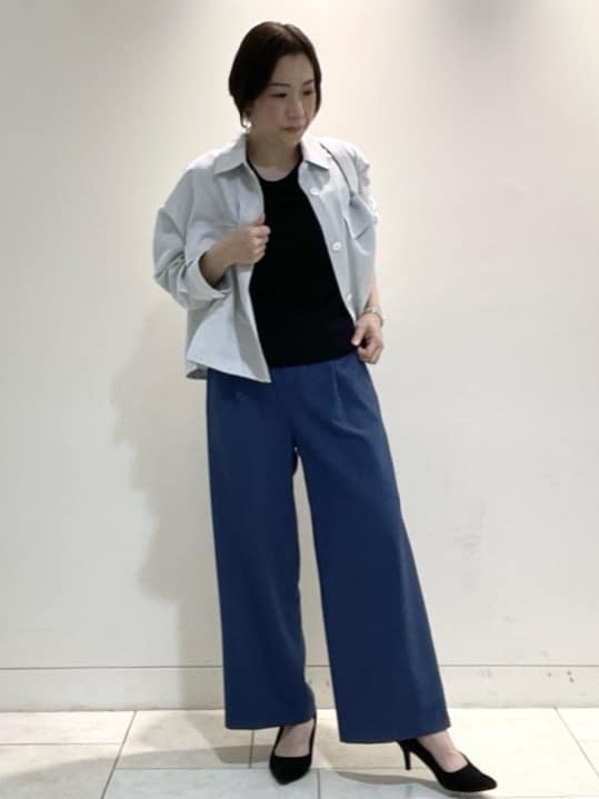 フミさんの「Reflect｜リネンライクシャツブルゾン」を使ったコーディネート