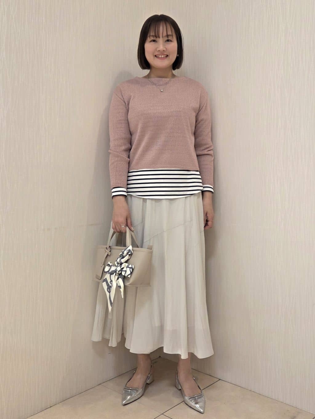 naokoさんの「UNTITLED｜◆【洗える/光沢感】ファンシーヤーンニット」を使ったコーディネート