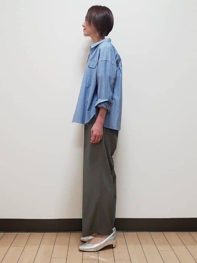 yuuさんの「Reflect｜【羽織にも◎】ダンガリーシャツ」を使ったコーディネート