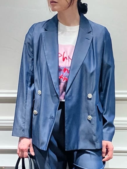 TSUKUIさんの「DRESSTERIOR｜【otonaMUSE5月号掲載/セットアップ可】テンセルデニムダブルジャケット」を使ったコーディネート