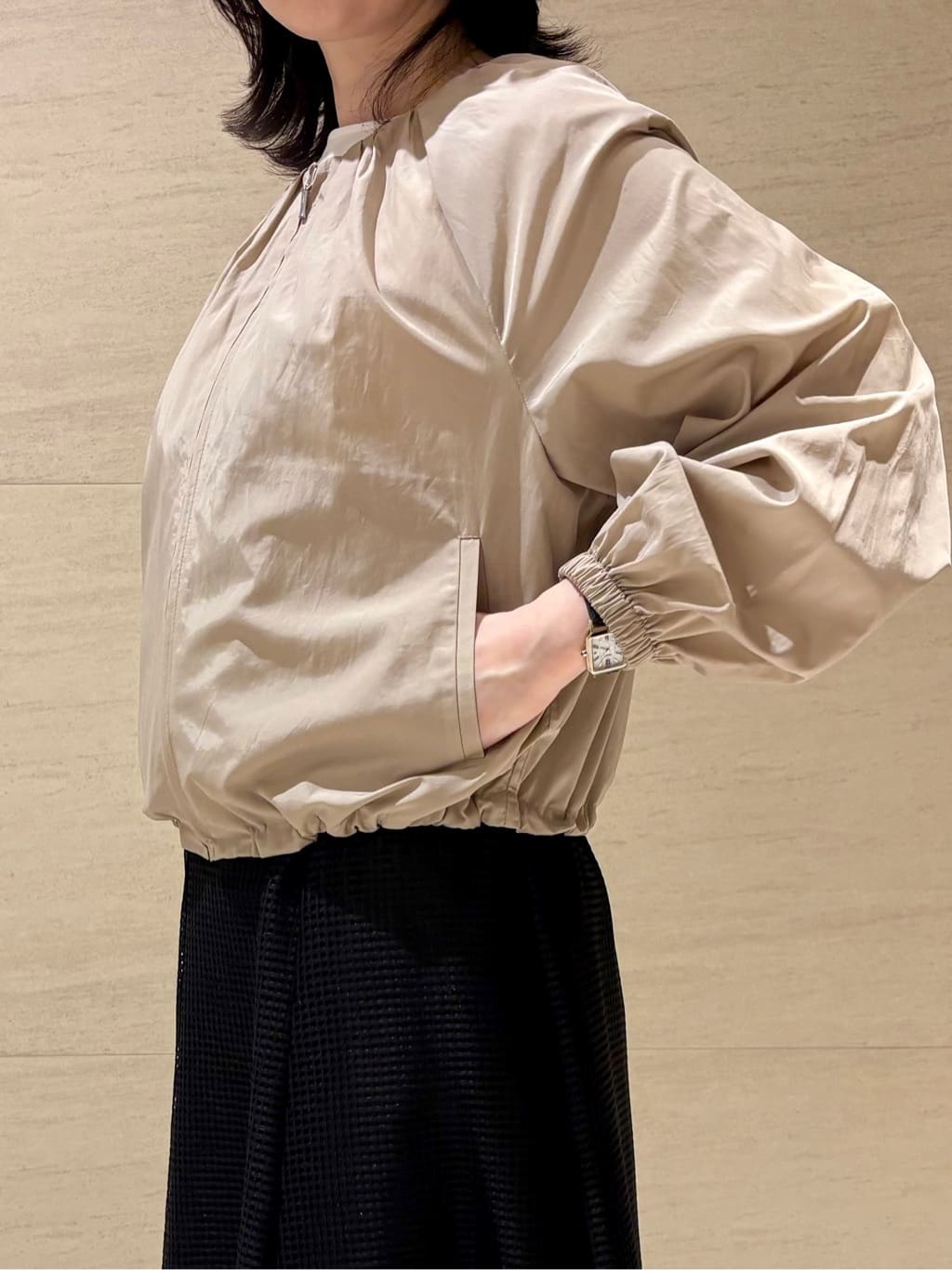 yさんの「UNTITLED｜◆【セットアップ可/はっ水】シャイニータイプライターブルゾン」を使ったコーディネート