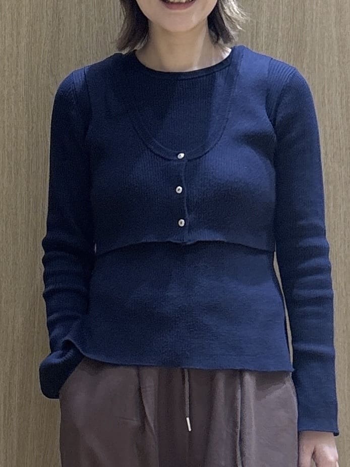 たけねぇさんの「OPAQUE.CLIP｜《ツインセット》ビスチェベスト&times;リブニット【洗濯機OK】」を使ったコーディネート