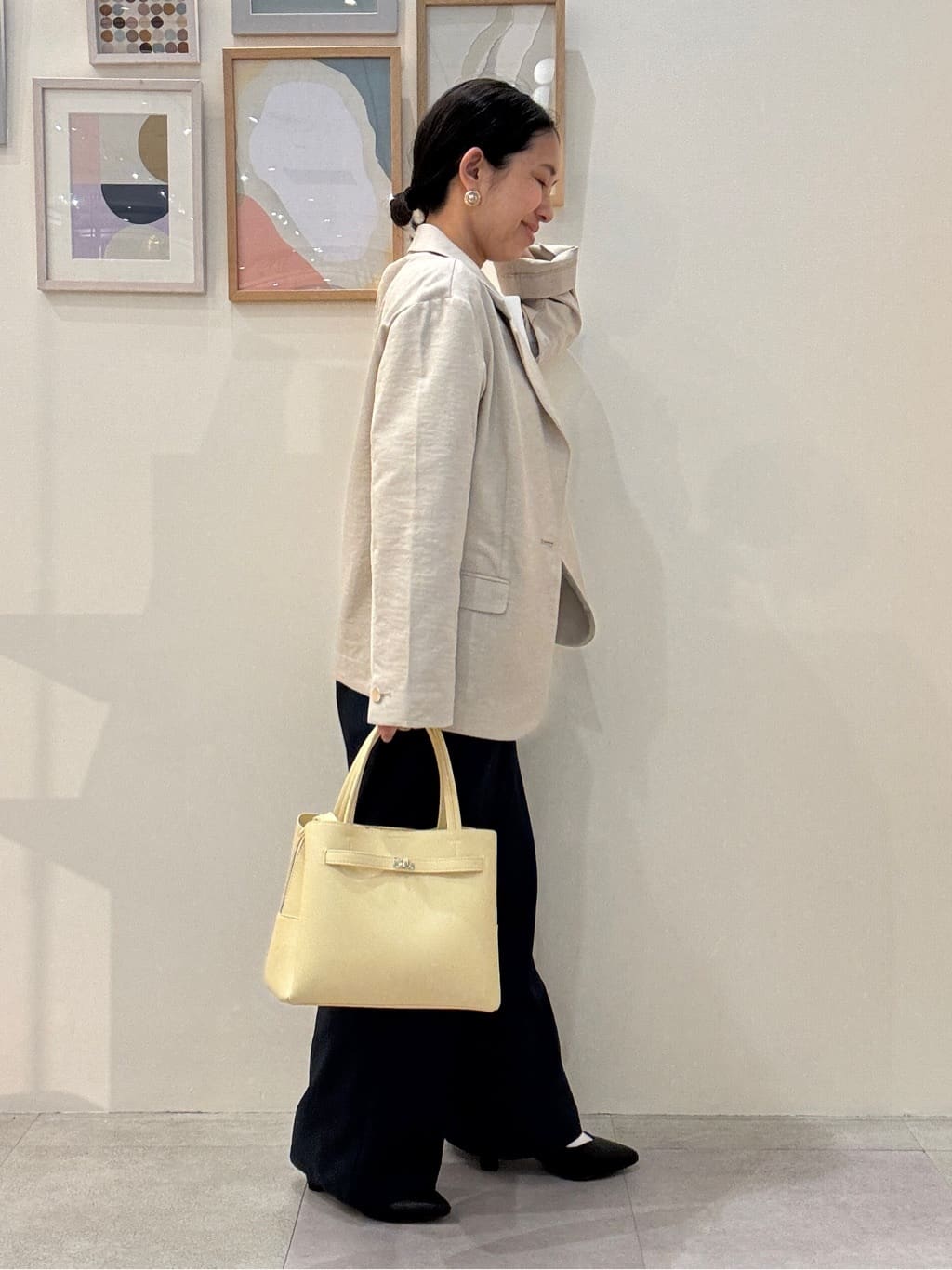 たけぴさんの「SHOO･LA･RUE｜【2点セット/7分袖】ランタンスリーブで女性らしい インせず着られる ネックレス付きブラウス」を使ったコーディネート
