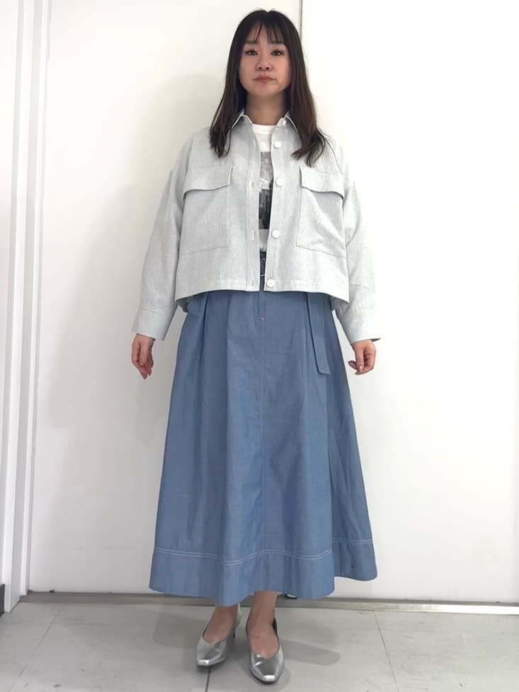 miさんの「Reflect｜リネンライクシャツブルゾン」を使ったコーディネート