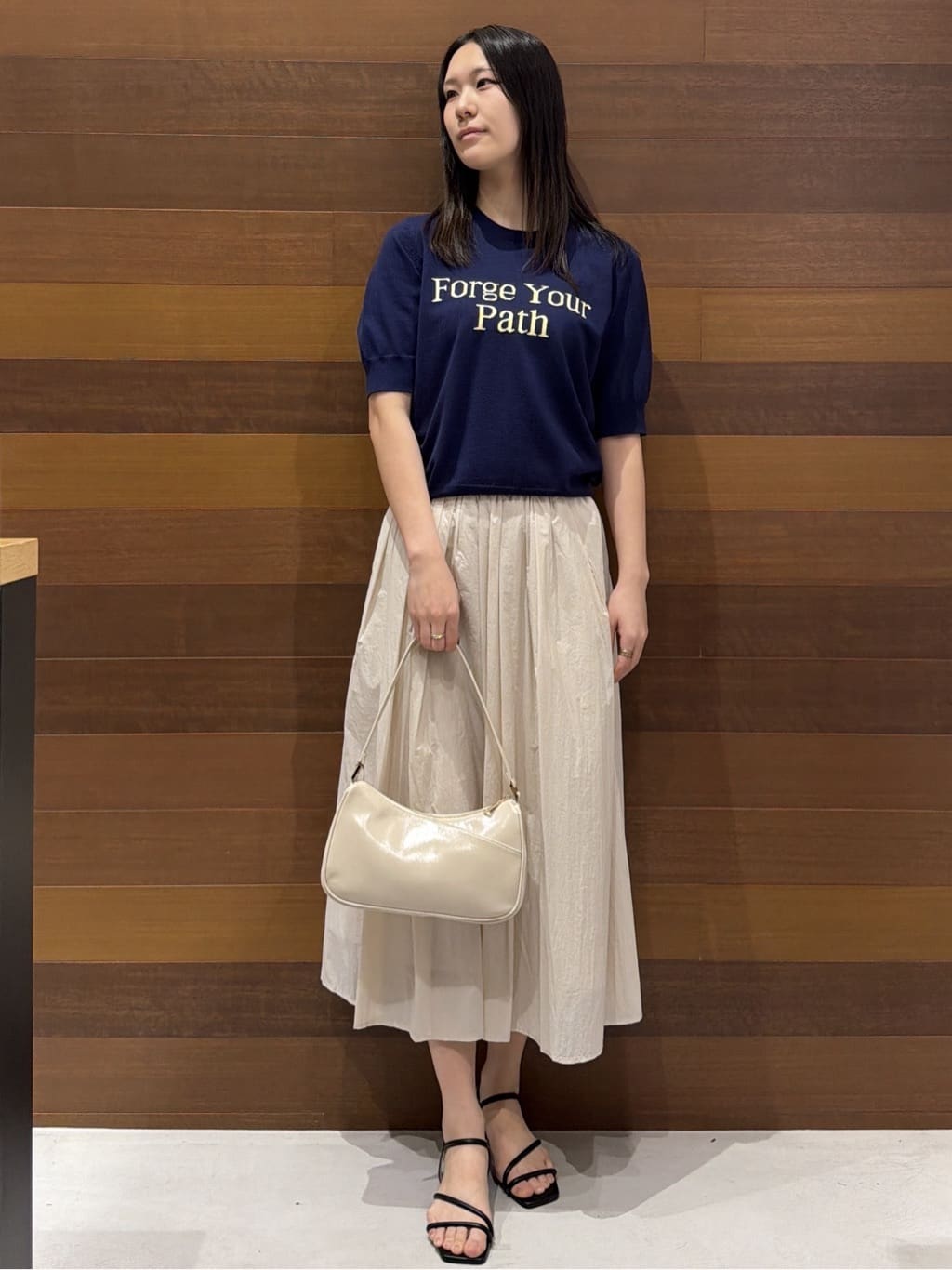 さやさんの「OPAQUE.CLIP｜ロゴジャカードニット【洗濯機OK】」を使ったコーディネート