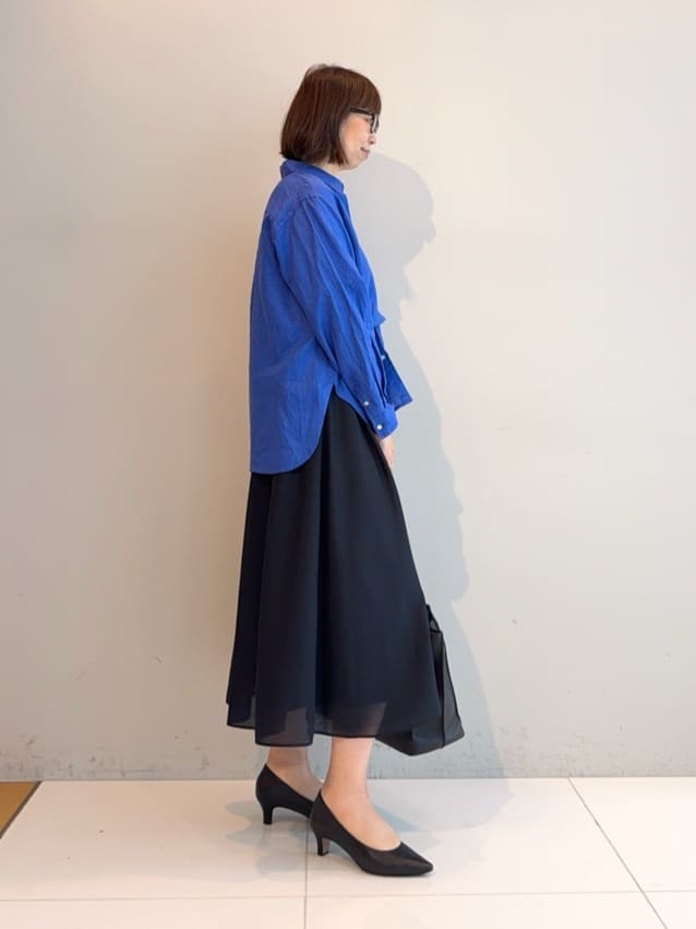 murayamaさんの「INDIVI｜【接触冷感／2WAY】カシュクールリネンシャツ」を使ったコーディネート