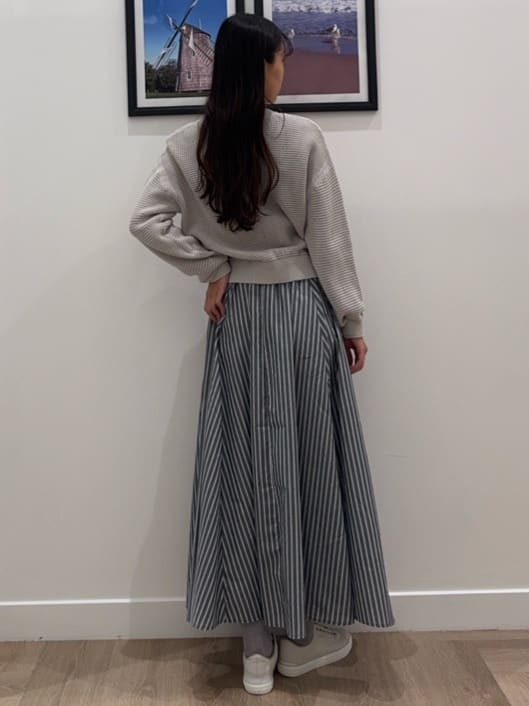 NOZOMIさんの「Dessin｜【洗える】コットンメッシュニットカーディガン」を使ったコーディネート