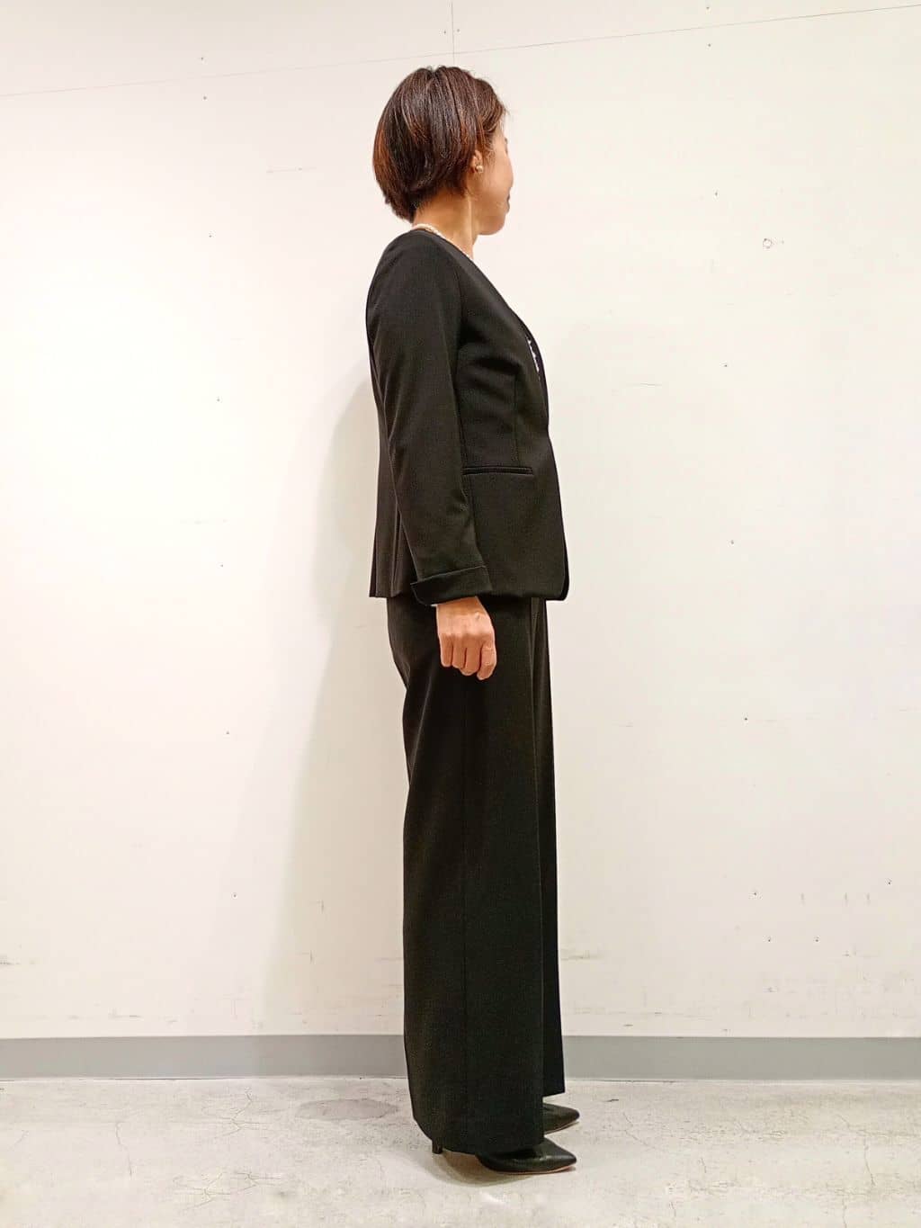 Kさんの「INDIVI｜【通勤スーツ／洗える】ストレッチカラーレスジャケット」を使ったコーディネート