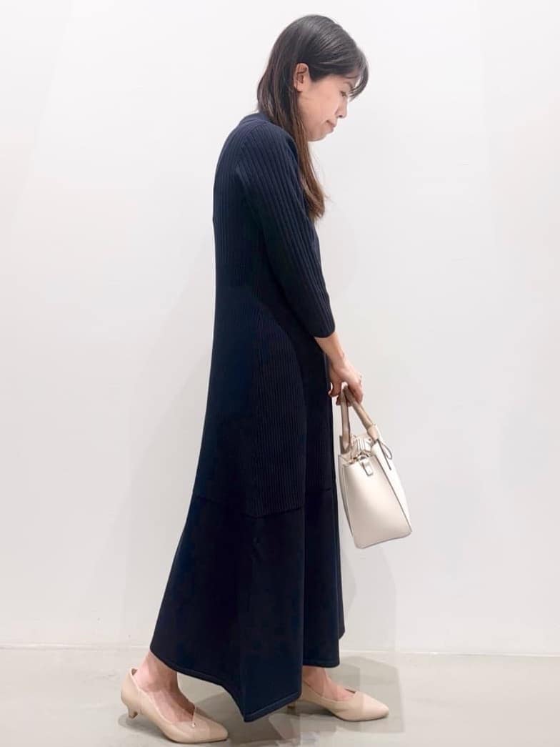 ＷＡさんの「grove｜高評価！【洗える】大人の上品ポロニットワンピース」を使ったコーディネート