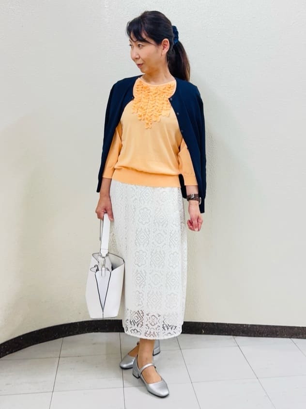 ⭐︎Eimi⭐︎さんの「Reflect｜レースデザインスリーブカーディガン」を使ったコーディネート