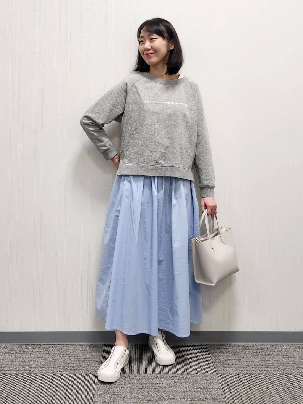 naraさんの「Dessin｜【洗える】ラグラン切り替えミニロゴカットソー」を使ったコーディネート