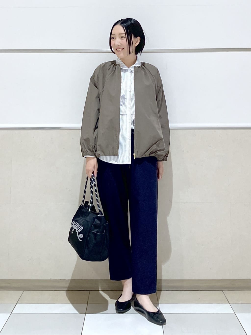 eriko さんの「Dessin｜【洗える】コットンナイロンバルーンヘムブルゾン」を使ったコーディネート