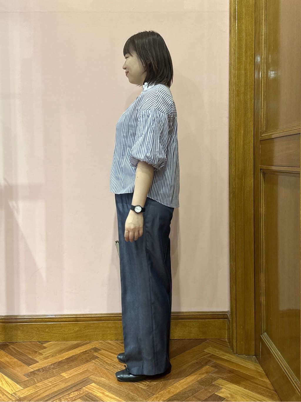 komatsuさんの「DRESSTERIOR｜◆【otonaMUSE5月号掲載/ウォッシャブル】ロンドンストライプクレリックブラウス」を使ったコーディネート