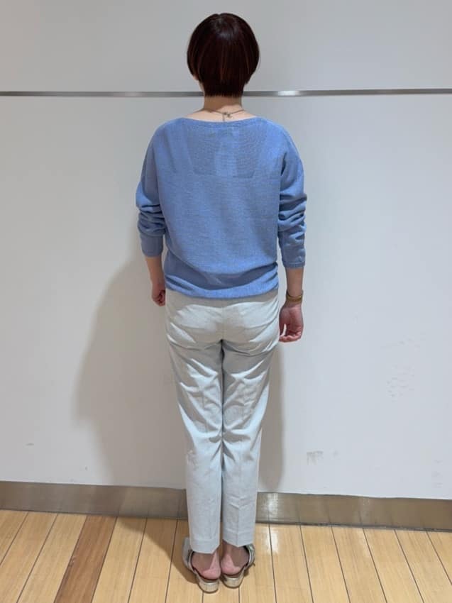 あやさんの「UNTITLED｜【古畑星夏さん着用/8色展開/程よい透け感】ドライタッチボートネックニット」を使ったコーディネート