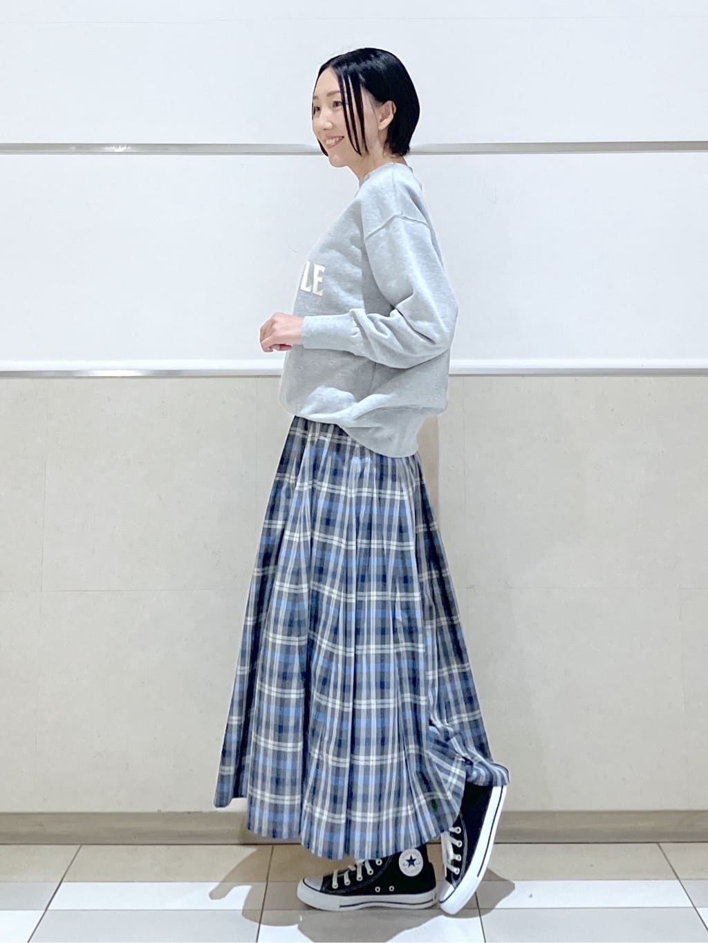 eriko さんの「Dessin｜【洗える】オーガニックコットン裏毛ロゴスウェット」を使ったコーディネート
