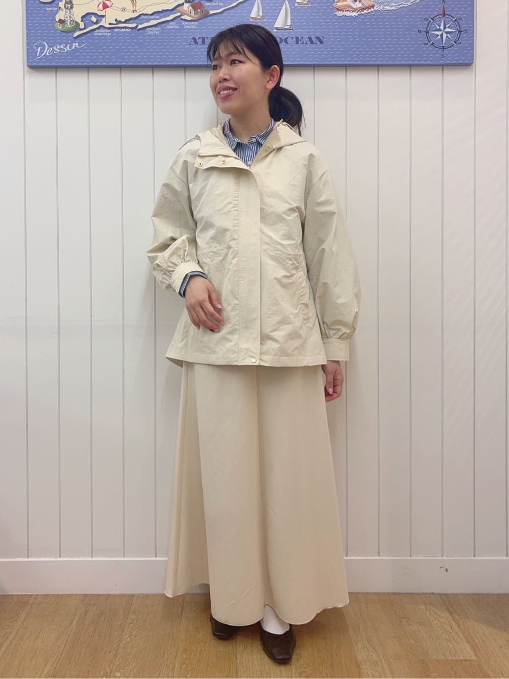 Mayaさんの「Dessin｜【洗える】フリルシャツブラウス」を使ったコーディネート
