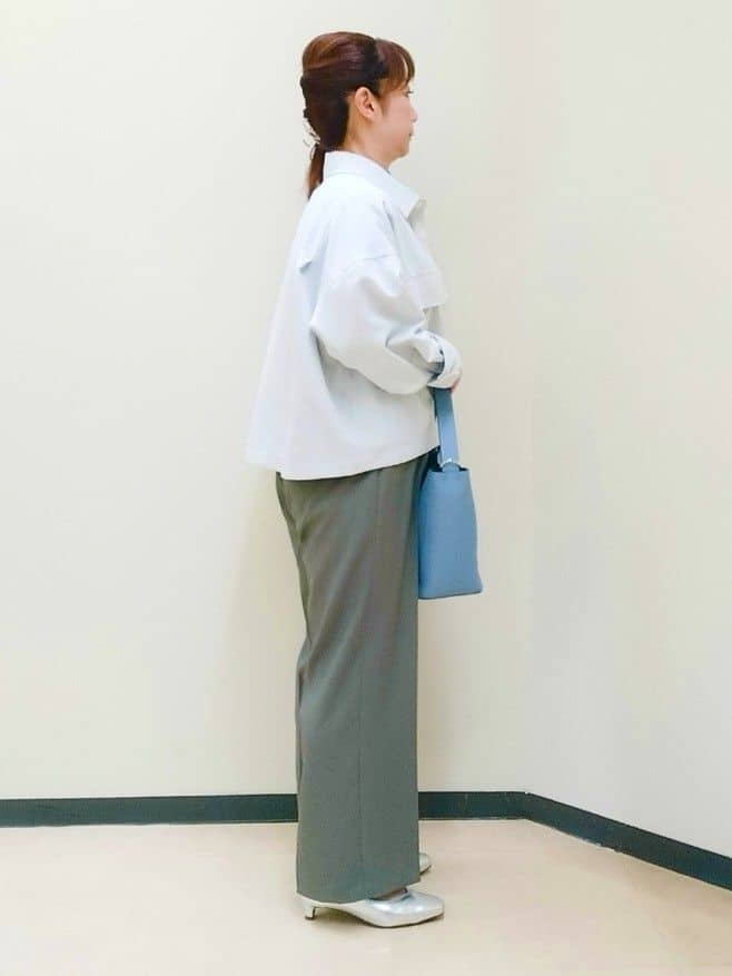 花さんの「Reflect｜【ウエスト総ゴム】チェック柄イージーワイドパンツ」を使ったコーディネート