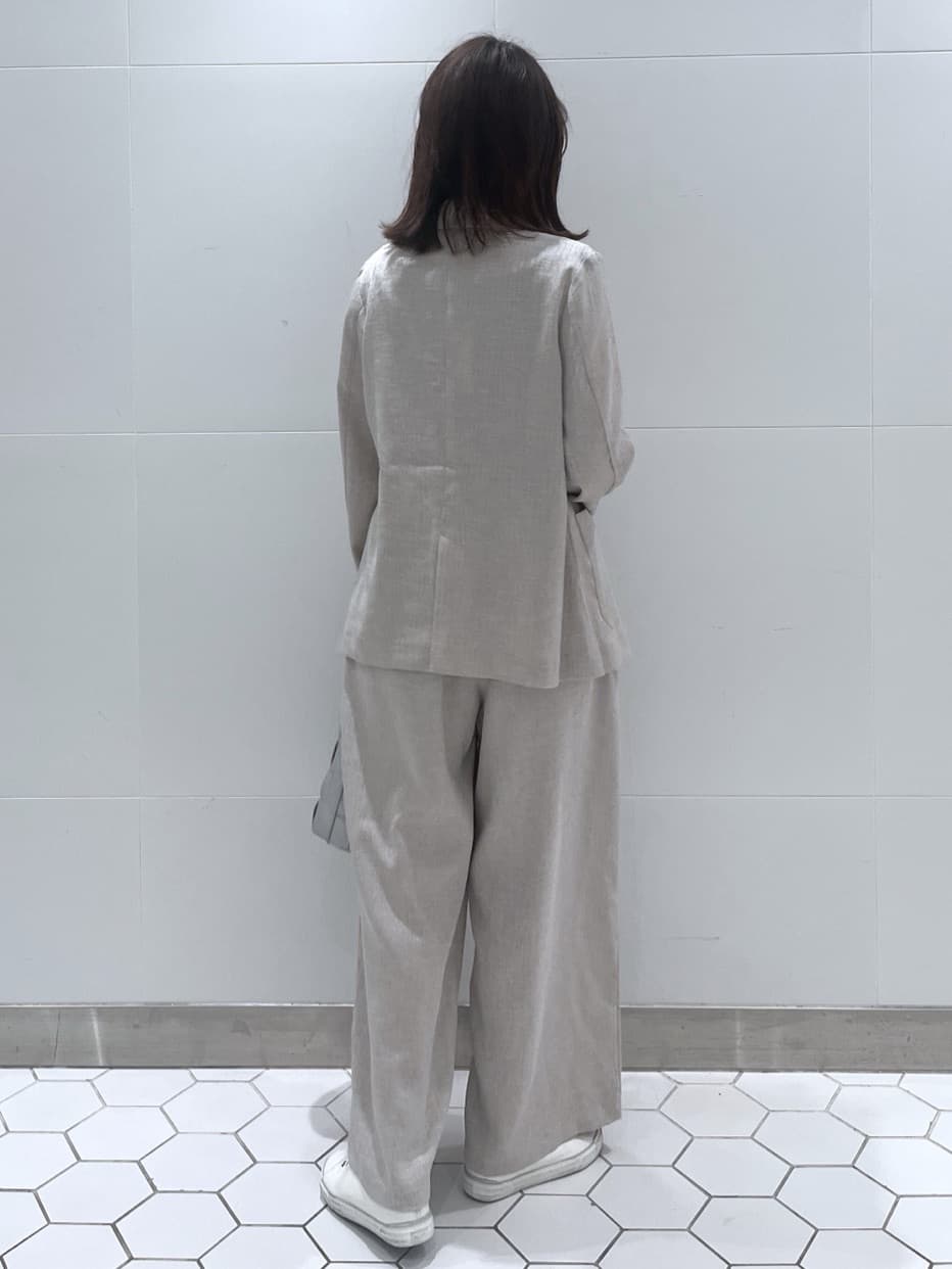 Makinoさんの「Dessin｜【セットアップ可/洗える】リネンライクダブルジャケット」を使ったコーディネート