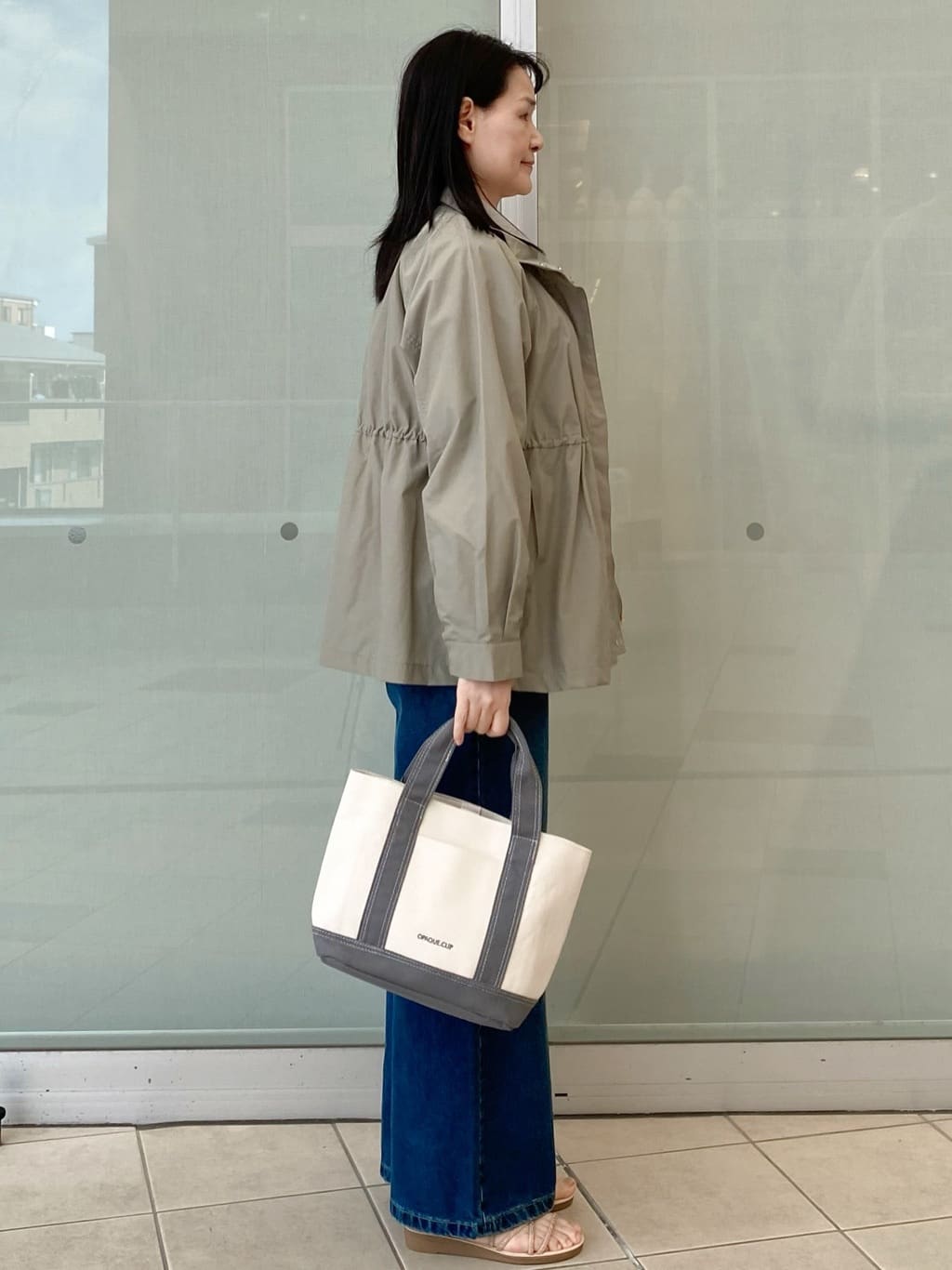 Jeanさんの「OPAQUE.CLIP｜撥水スタンドZIPブルゾン【洗濯機OK／UVケア／花粉対応】」を使ったコーディネート