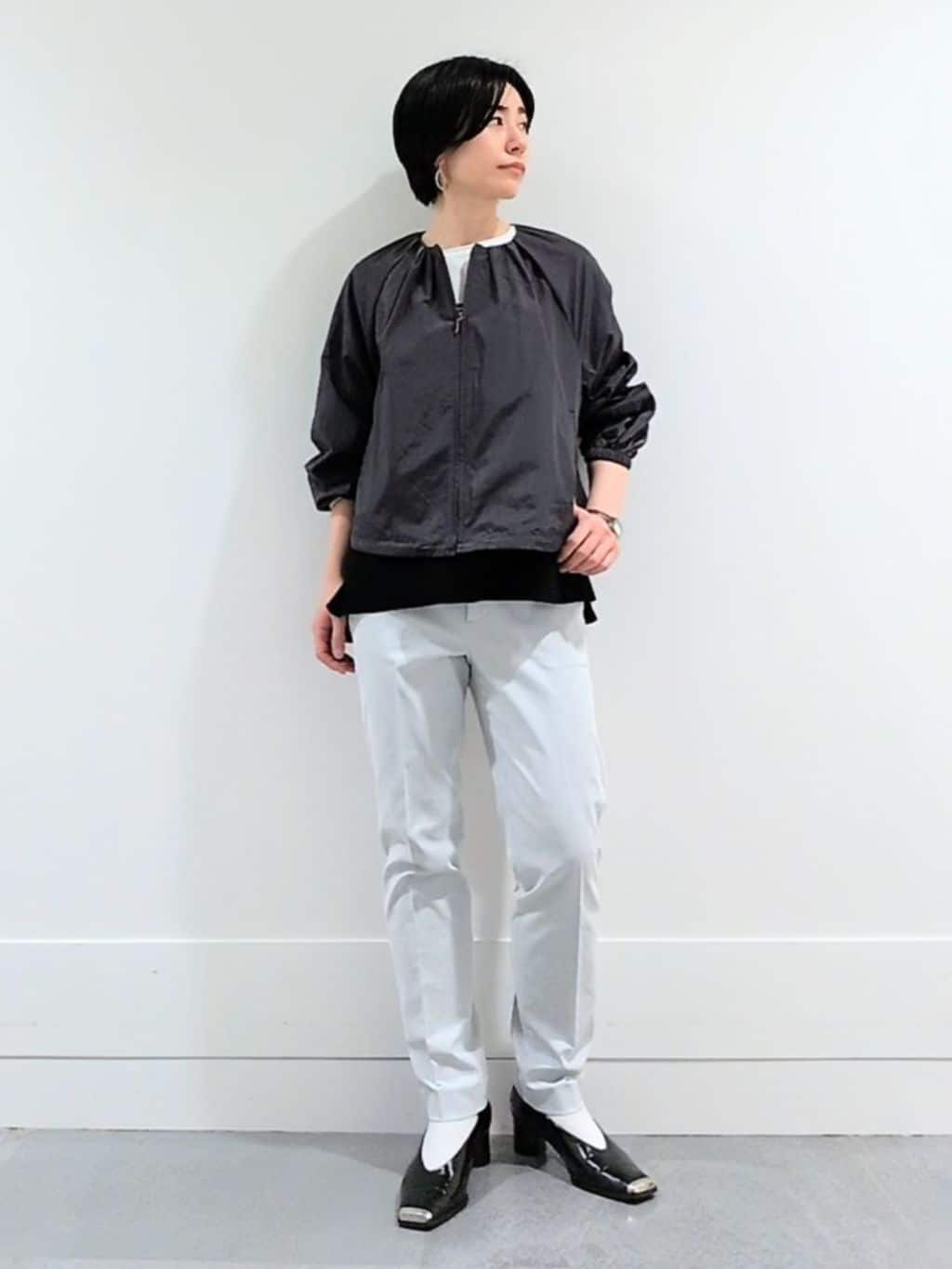 ミズタさんの「UNTITLED｜◆【セットアップ可/はっ水】シャイニータイプライターブルゾン」を使ったコーディネート