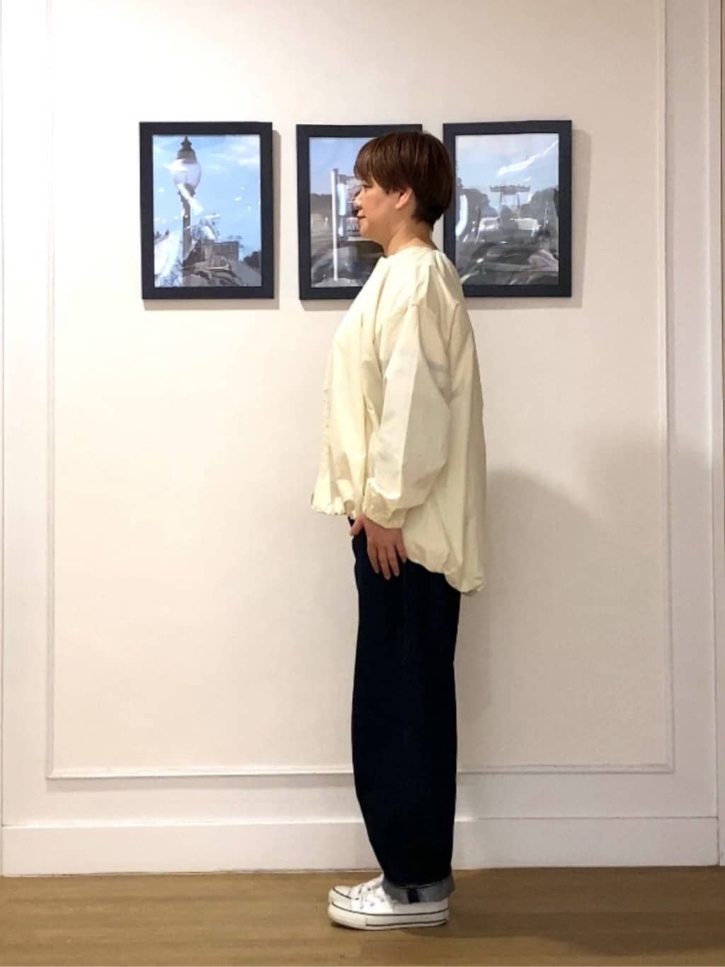 Hiroさんの「Dessin｜【洗える】コットンナイロンバルーンヘムブルゾン」を使ったコーディネート