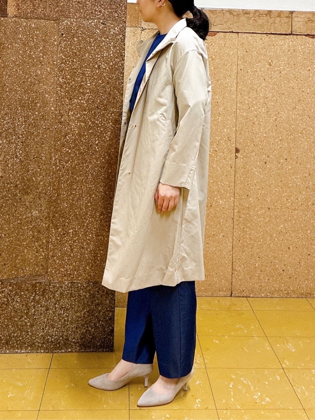 hattoriさんの「INDIVI｜【洗える／UVケア／SETUP可能】デニムライク ランタン袖ブラウス」を使ったコーディネート
