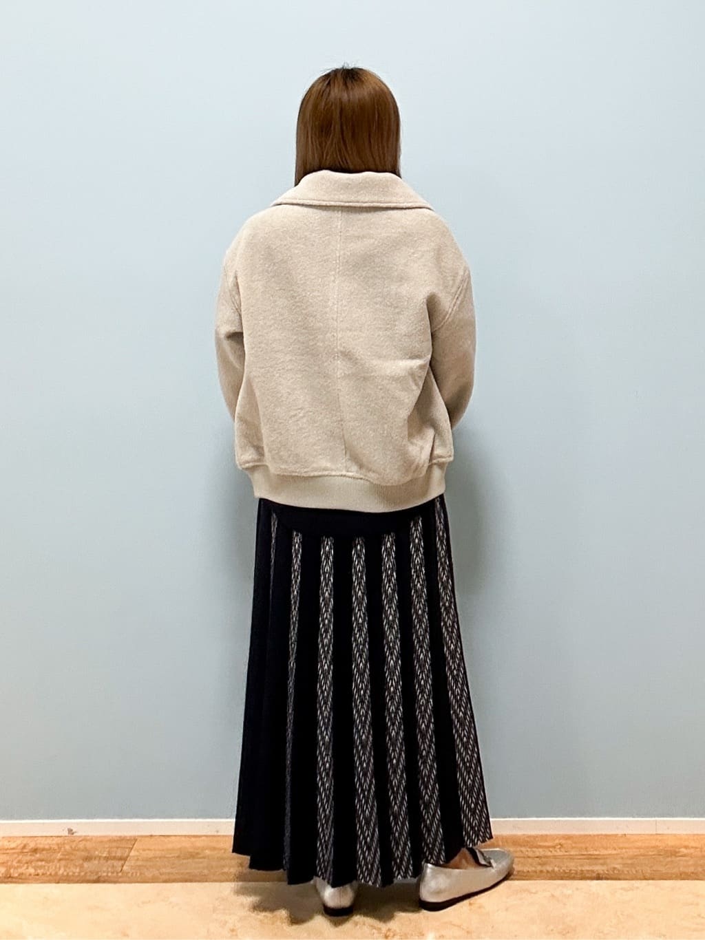 mikoさんの「SHOO･LA･RUE｜【洗濯機可/セットアップ可／S-LL】新色追加 女性らしさ際立つ もちもちニットスカート」を使ったコーディネート